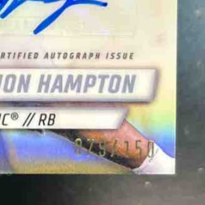 2024 Bowman Chrome University Omarion Hampton Prospect Auto Fuchsia /150