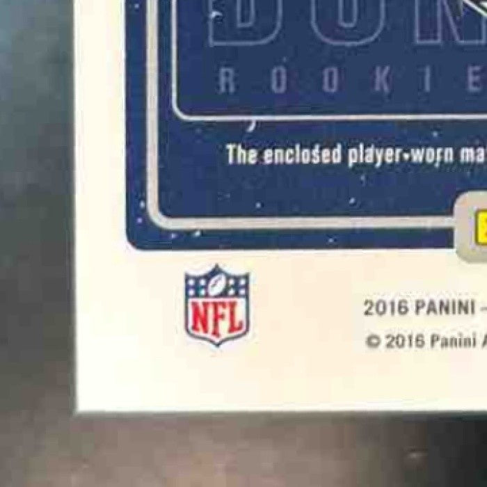 2016 Donruss Optic Dak Prescott Rookie Threads Blue And Green MEM RC Cowboys