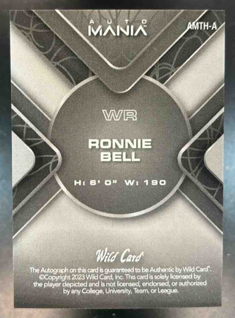 2023 Wild Card Automania Ronnie Bell Auto /50
