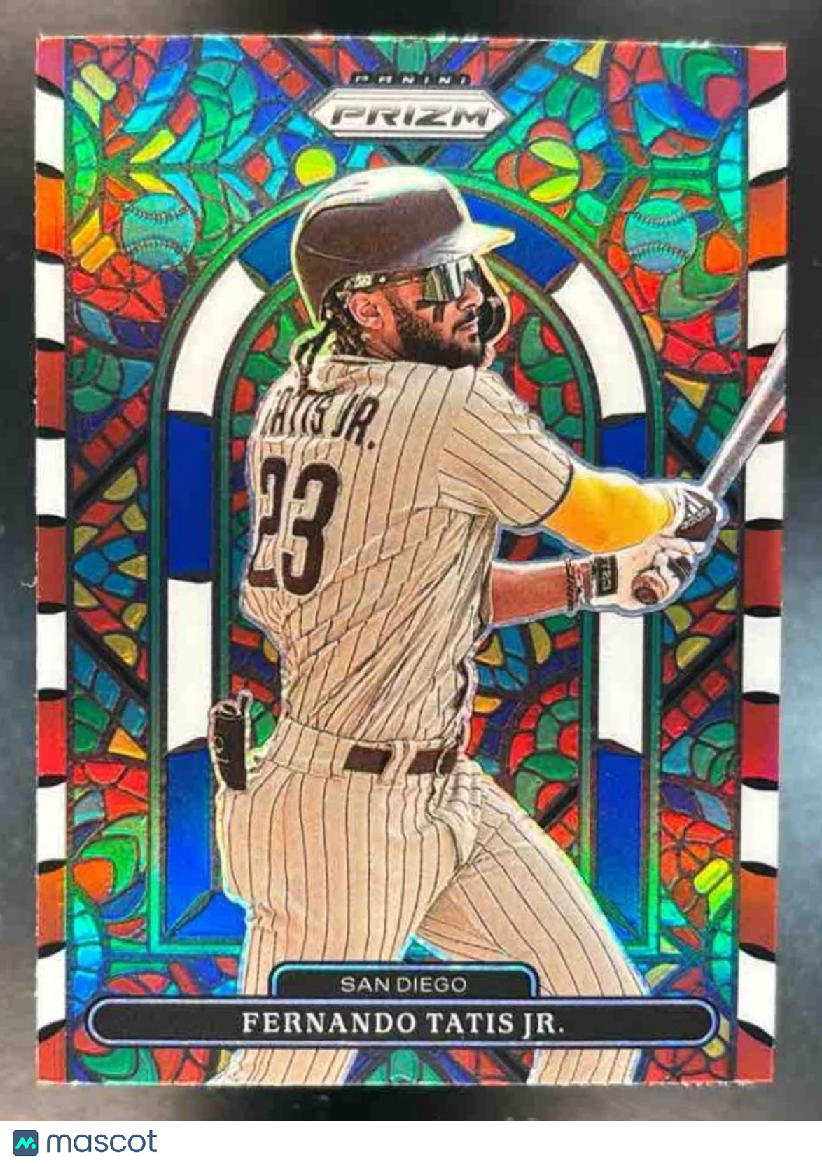 2022 Panini Prizm Fernando Tatis Jr. Stained Glass Red/White/Blue Padres