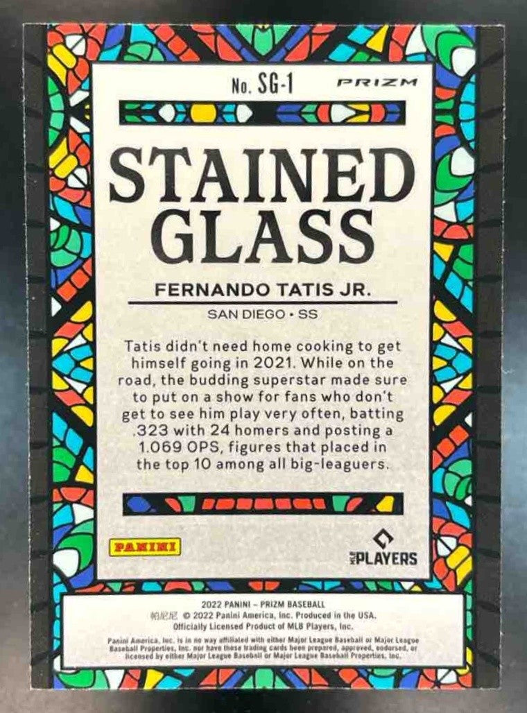 2022 Panini Prizm Fernando Tatis Jr. Stained Glass Red/White/Blue Padres
