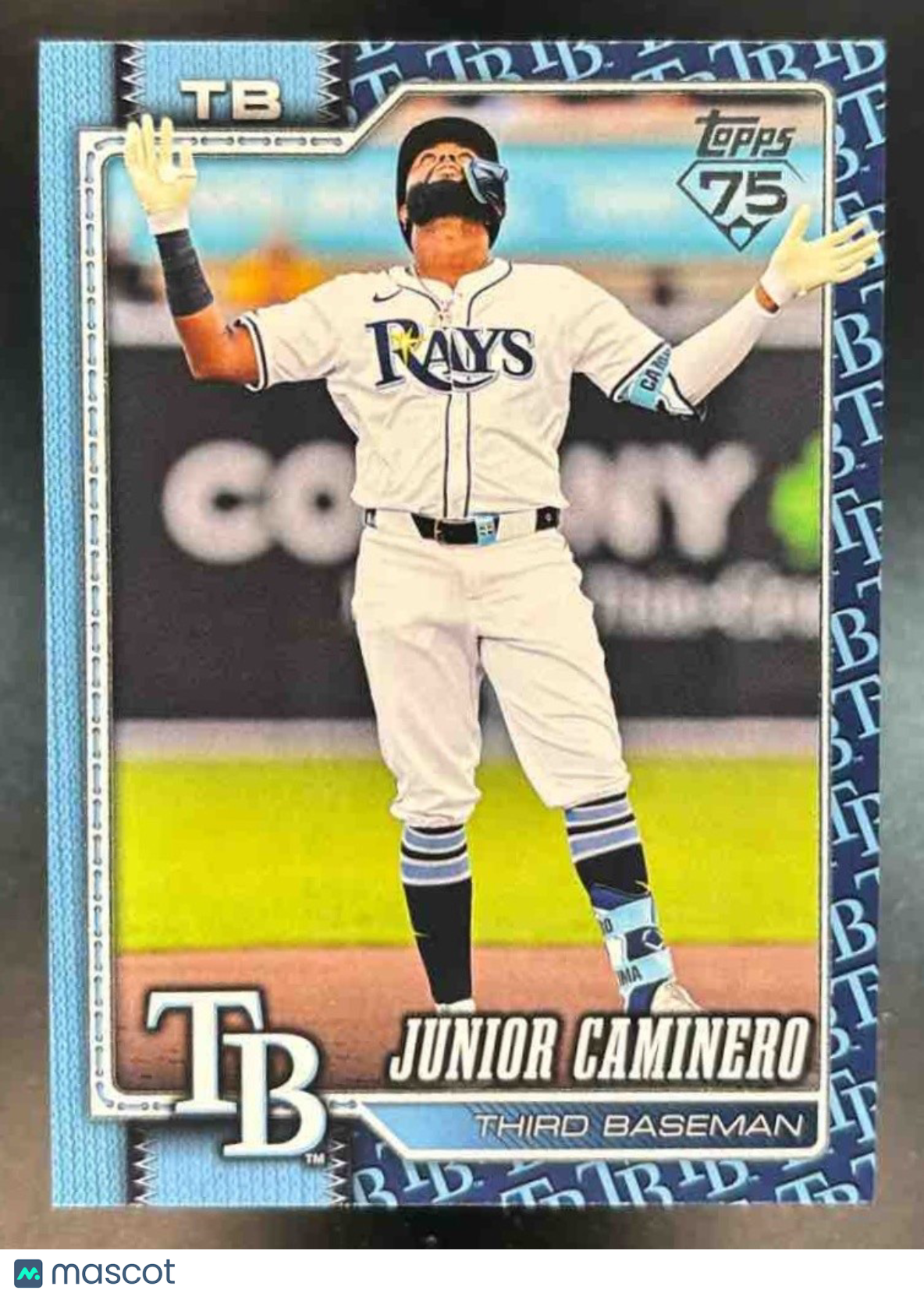 2026 Topps Junior Caminero Team Color Border Variation SP #328 Tampa Bay Rays