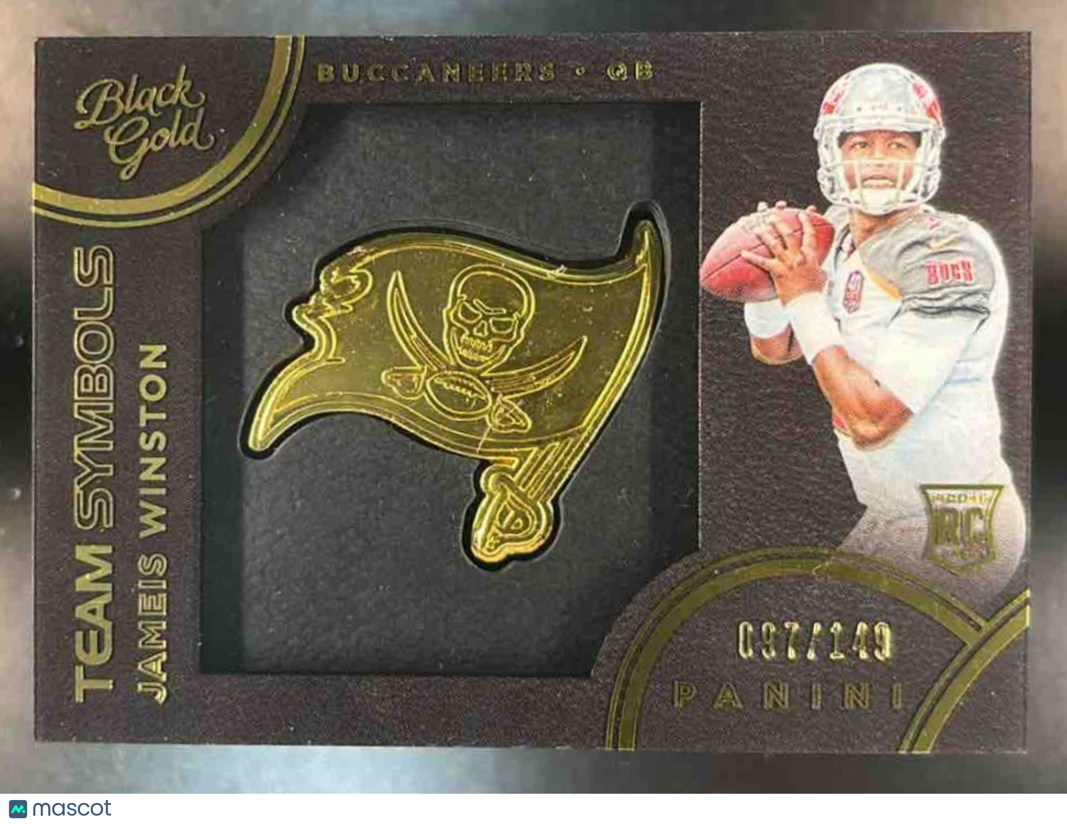 2015 Panini Black Gold Jameis Winston Team Symbols /149 RC Tampa Bay Buccaneers