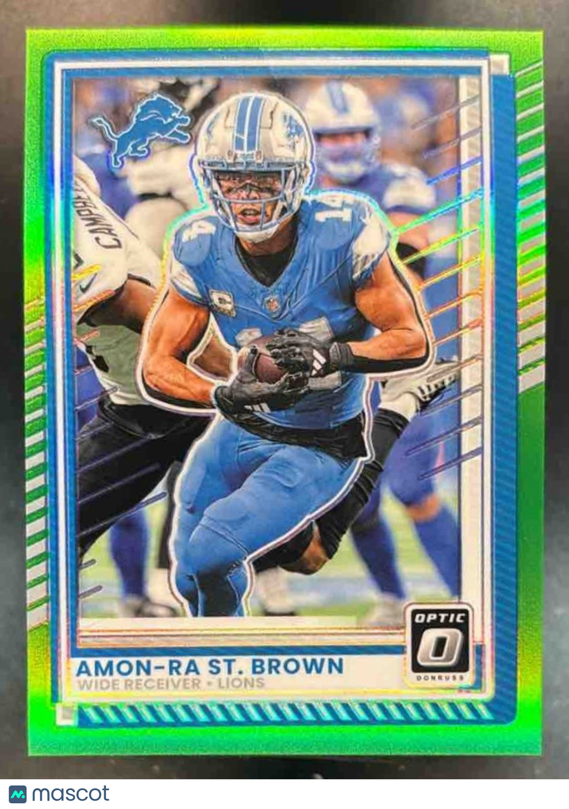 2025 Panini Donruss Optic Amon-Ra St. Brown Neon Green /199 #63 Detroit Lions