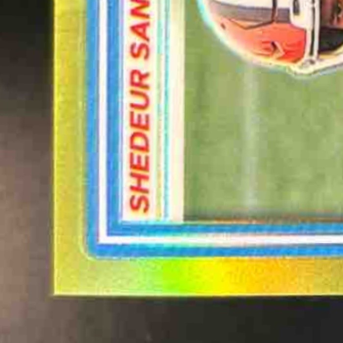 2025 Panini Donruss Optic Shedeur Sanders Neon Yellow /15 #203 Cleveland Browns