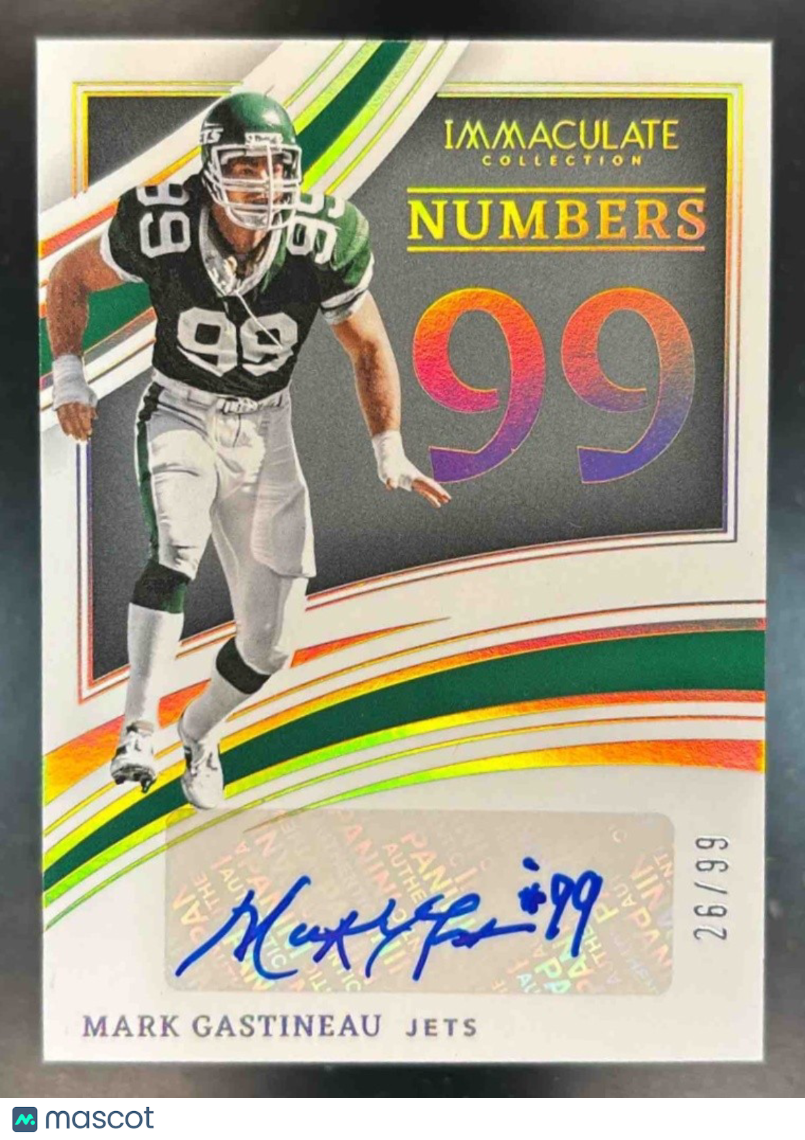2022 Immaculate Collection Mark Gastineau Numbers Signatures /99 Auto Jets