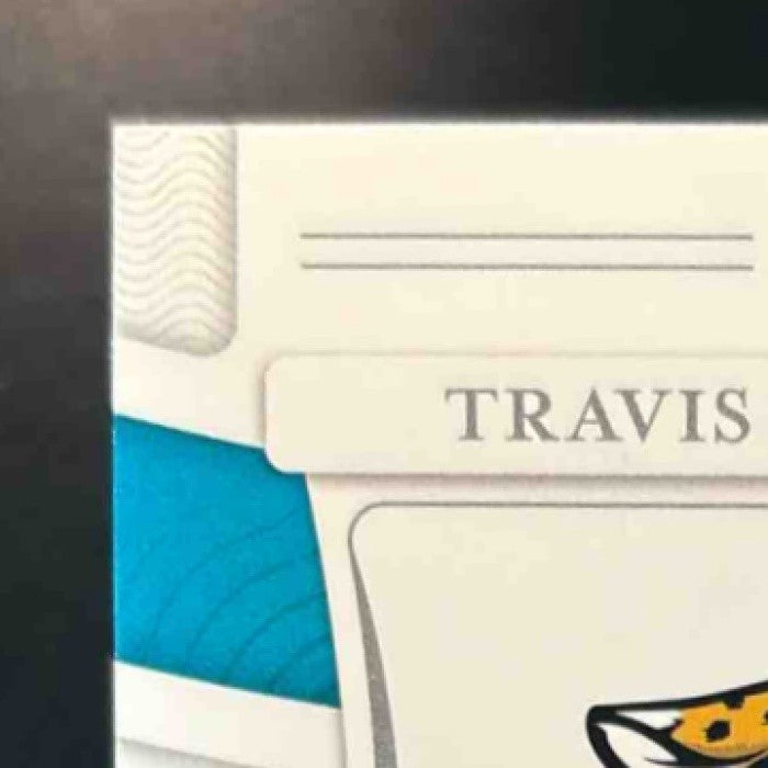 2021 National Treasures Travis Etienne Jr. /99 #169 Rookie Patch Auto RC Jaguars