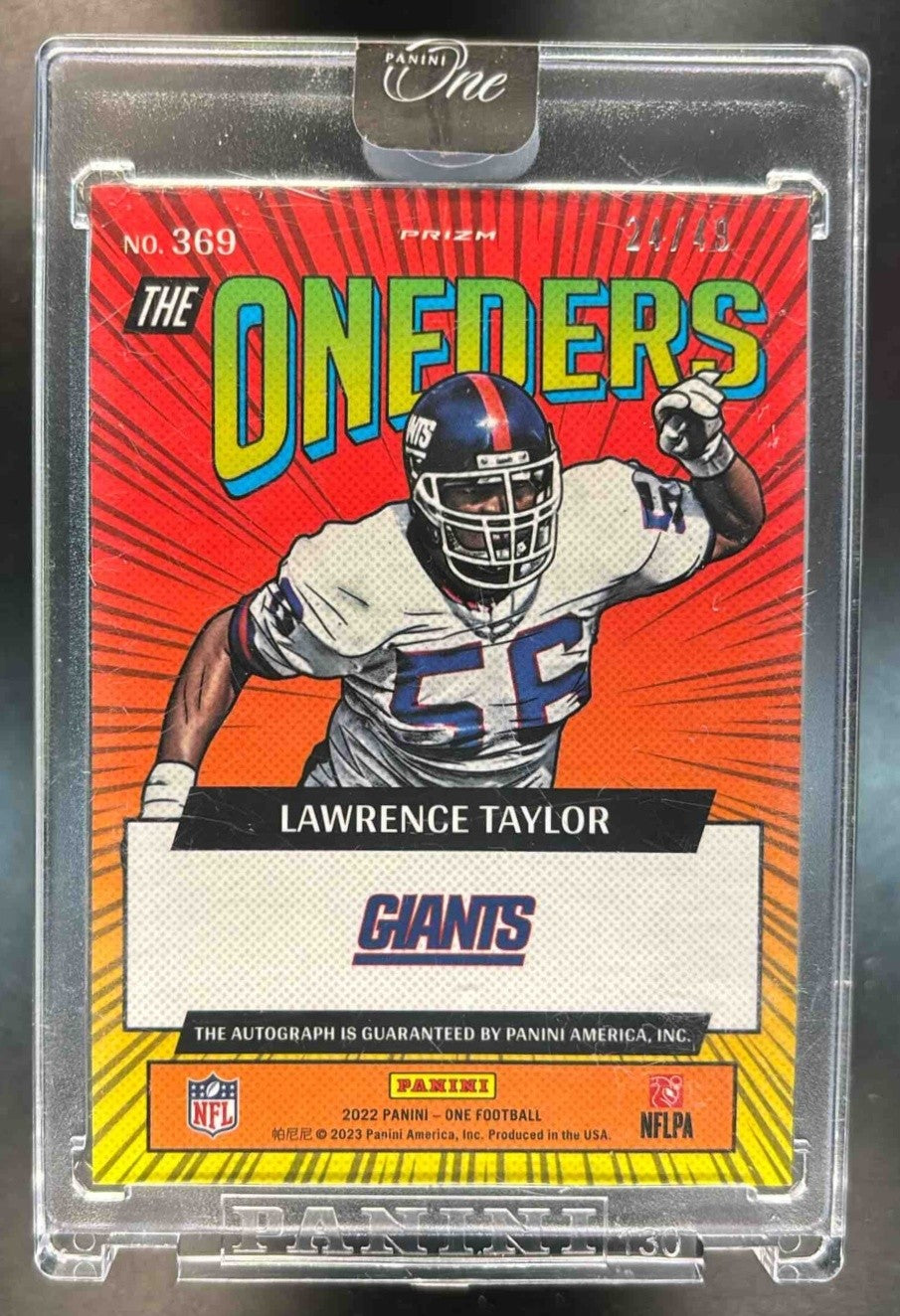 2022 Panini One Lawrence Taylor Auto /49 #369 The Oneders Auto New York Giants