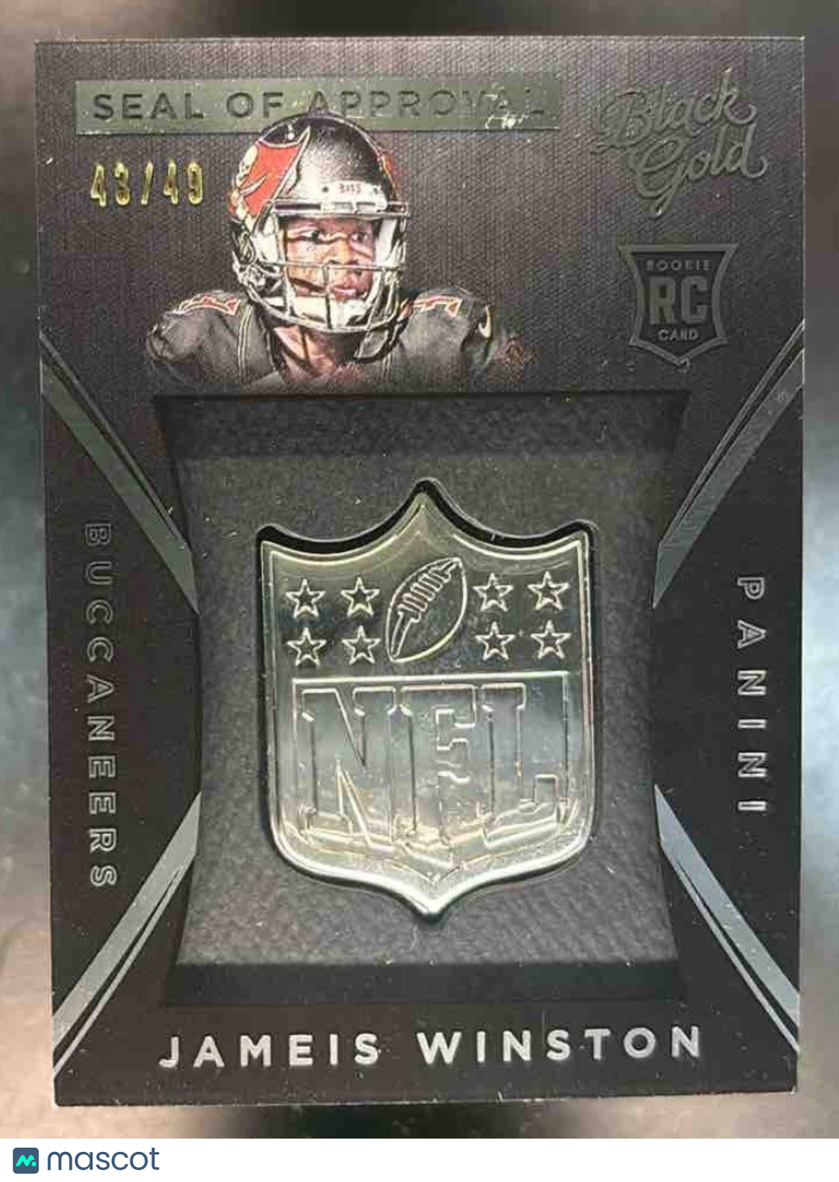 2015 Panini Black Gold Jameis Winston NFL Seal of Approval /49 RC Buccaneers