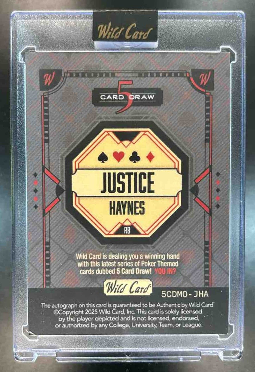 2025 5 Card Draw Justin Haynes Auto Blue 3/3
