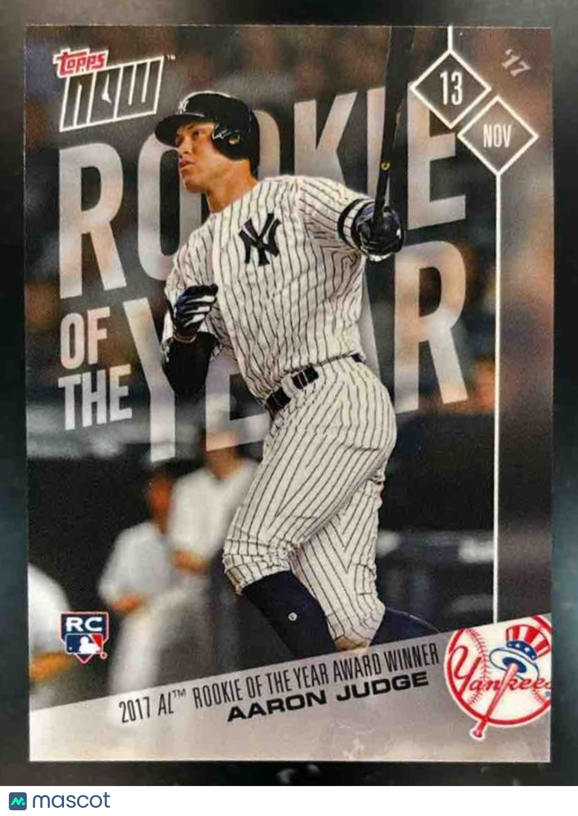 2017 Topps Now Aaron Judge Off Season "Rookie of Year" #OS-64 New York Yankees