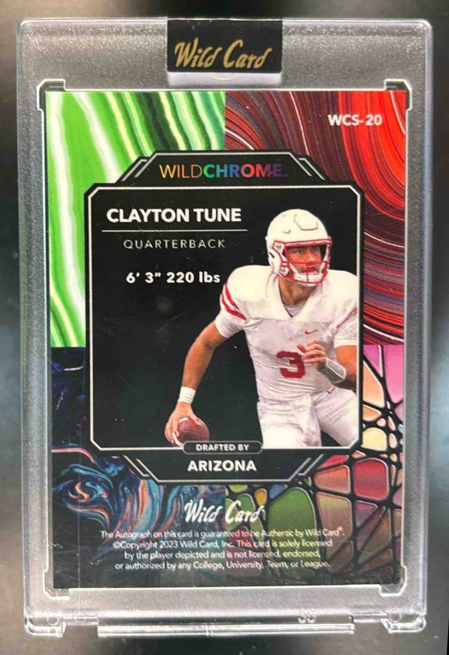 2023 Wild Card Wildchrome Draft Clayton Tune Auto /10 #WCS-20 RC