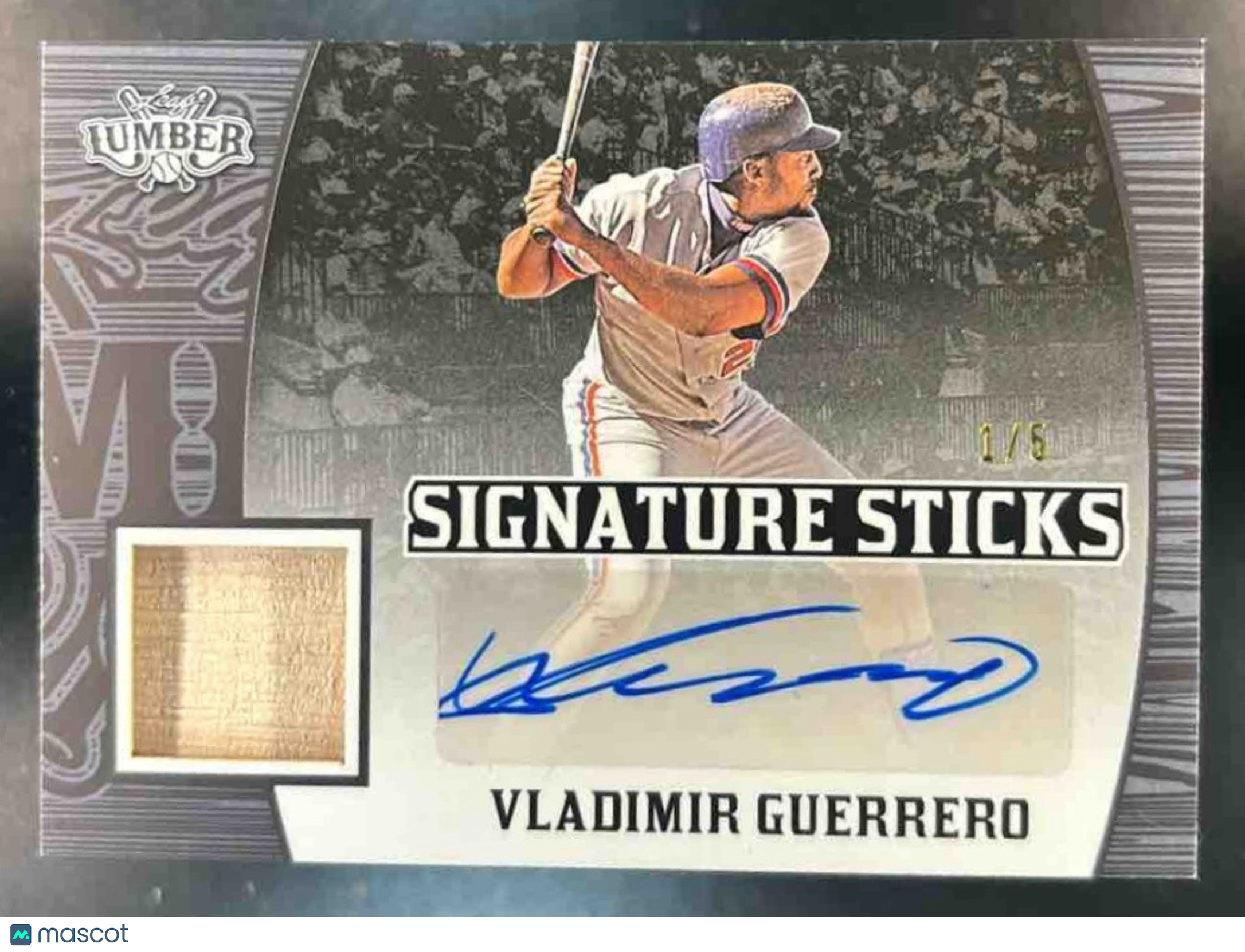 2024 Leaf Lumber Vladimir Guerrero Signature Sticks Pewter /5 #SS-VG1 Auto