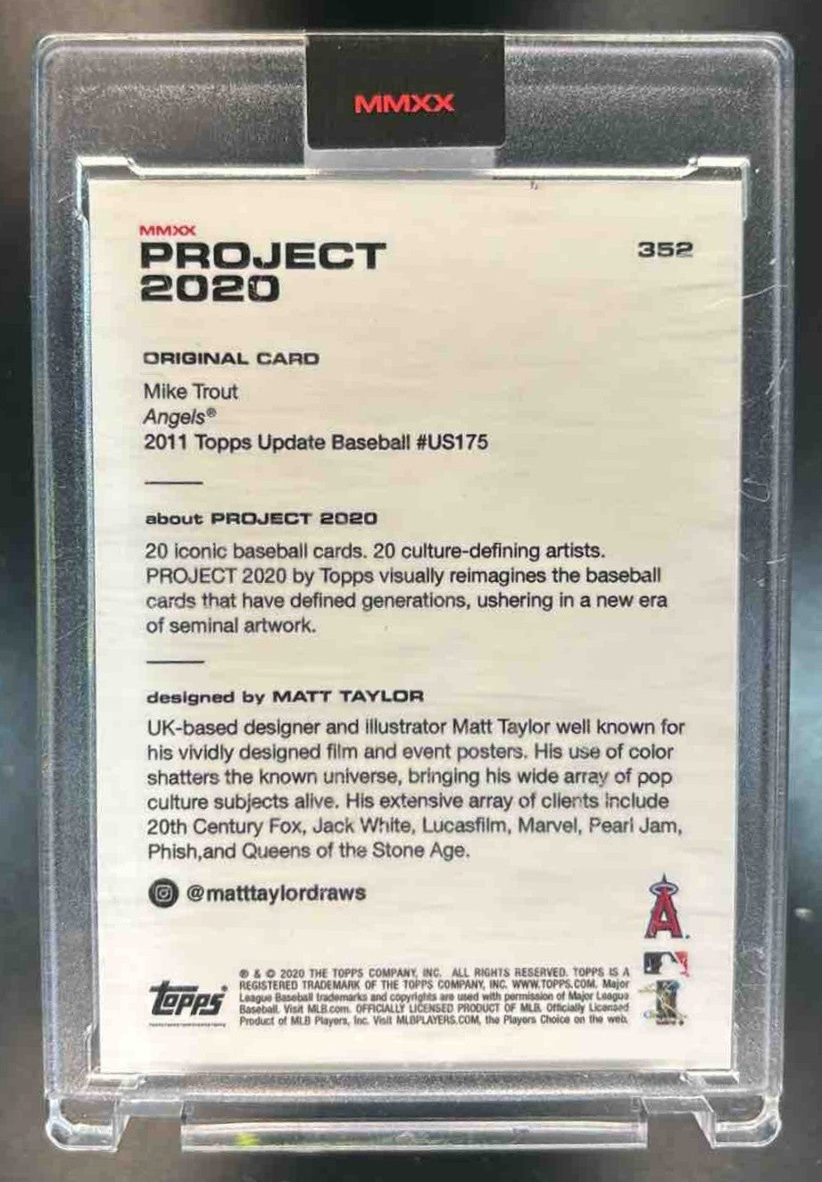 2020 Topps Project Mike Trout #352 Los Angeles Angels
