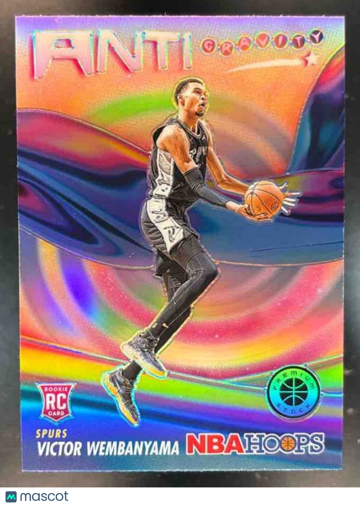 2023-24 Panini Hoops Premium Stock Victor Wembanyama Hoopla #5 RC Spurs