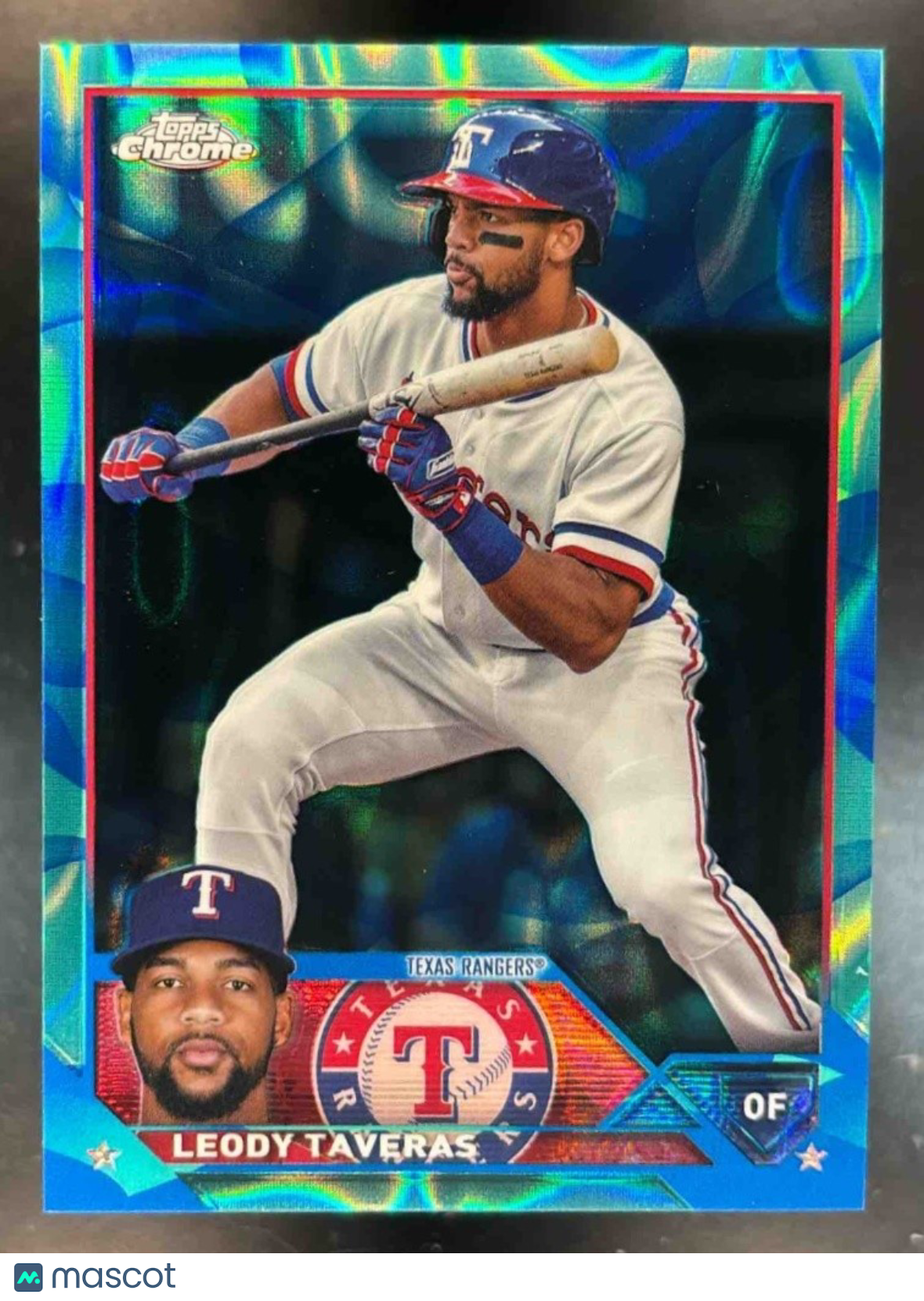 2023 Topps Chrome Update Leody Taveras Aqua/Blue Lava Lamp /175 #USC28 Rangers