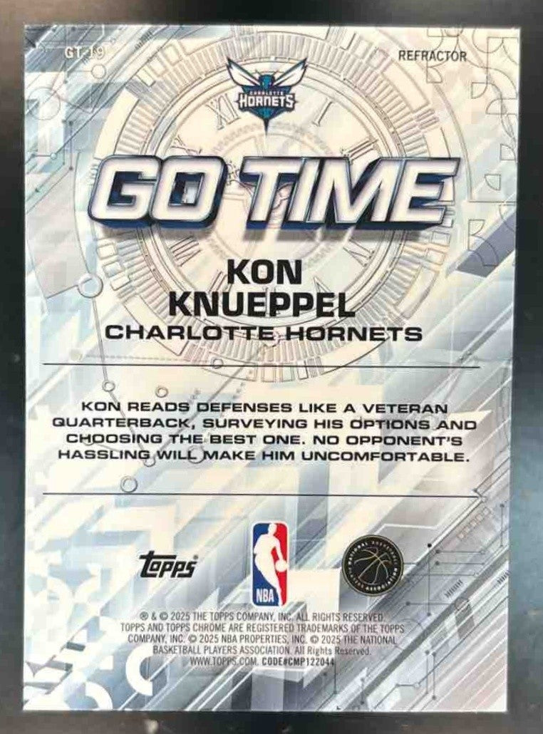 2025-26 Topps Chrome Kon Knueppel Go Time Refractor #GT-19 RC Charlotte Hornets