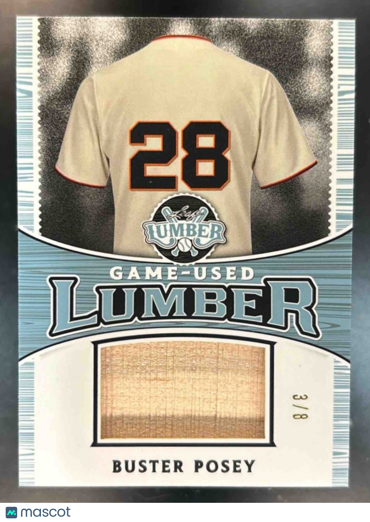 2024 Leaf Lumber Buster Posey Game Used Platinum /8 #GUL-12 MEM