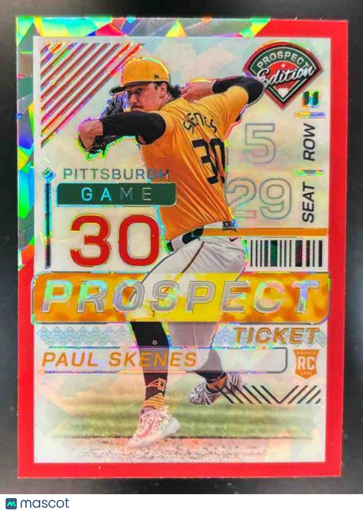 2024 Panini Prospect Edition Paul Skenes Red Ice #159 RC Pittsburgh Pirates