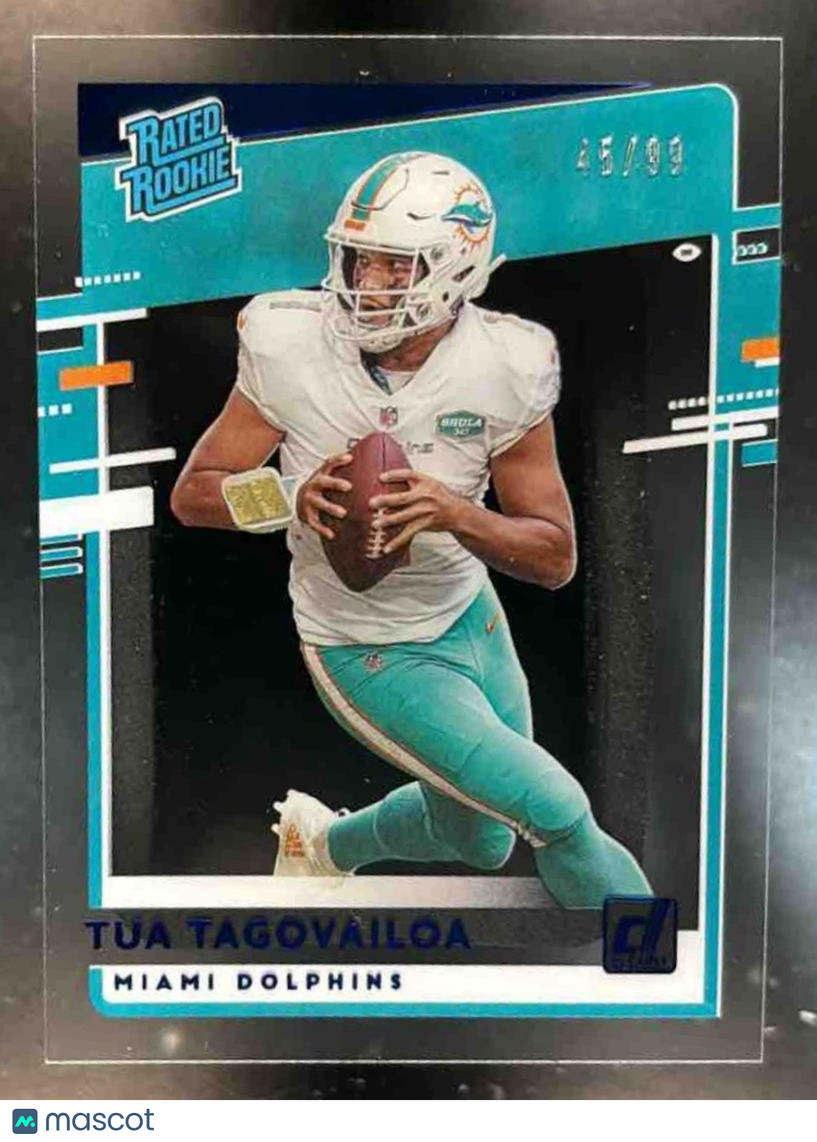 2020 Panini Chronicles Tua Tagovailoa Clearly Donruss /99 RC Miami Dolphins