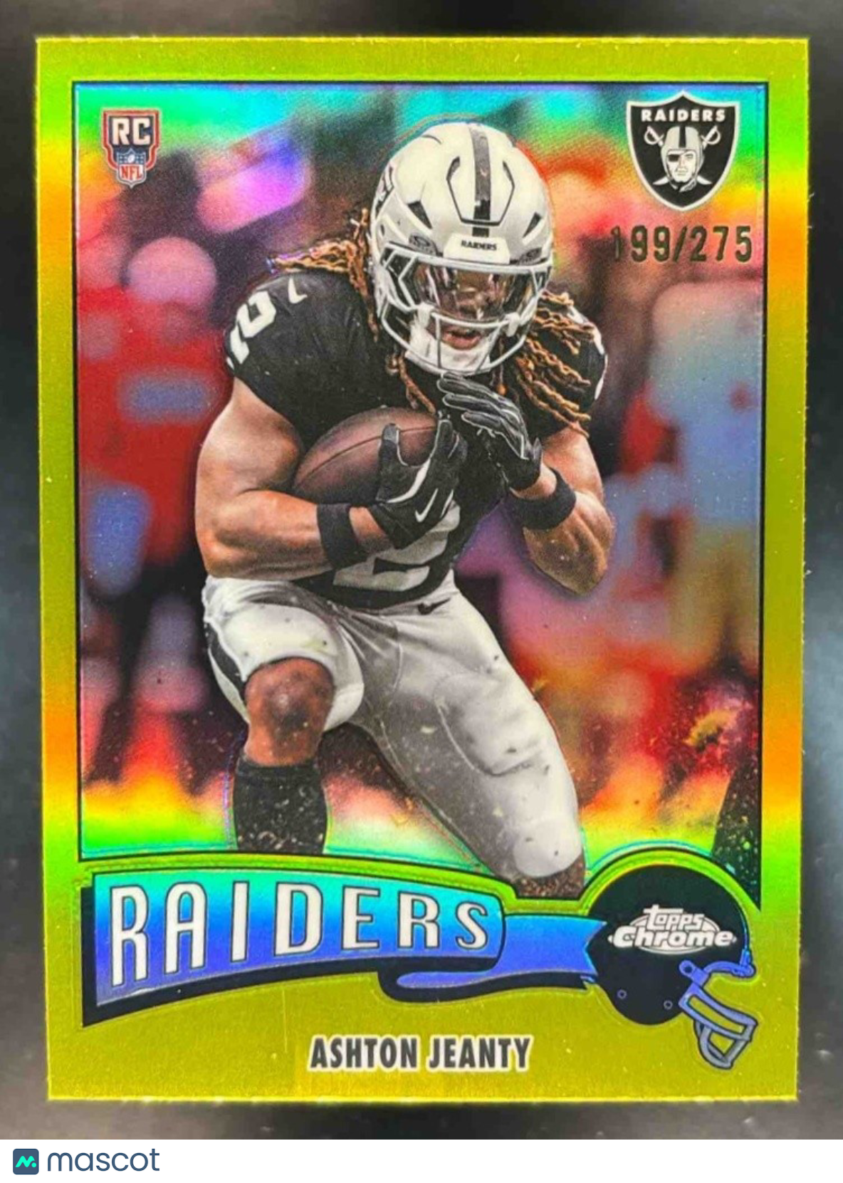2025 Topps Chrome Ashton Jeanty 1975 Yellow /275 #1975-20 RC Las Vegas Raiders