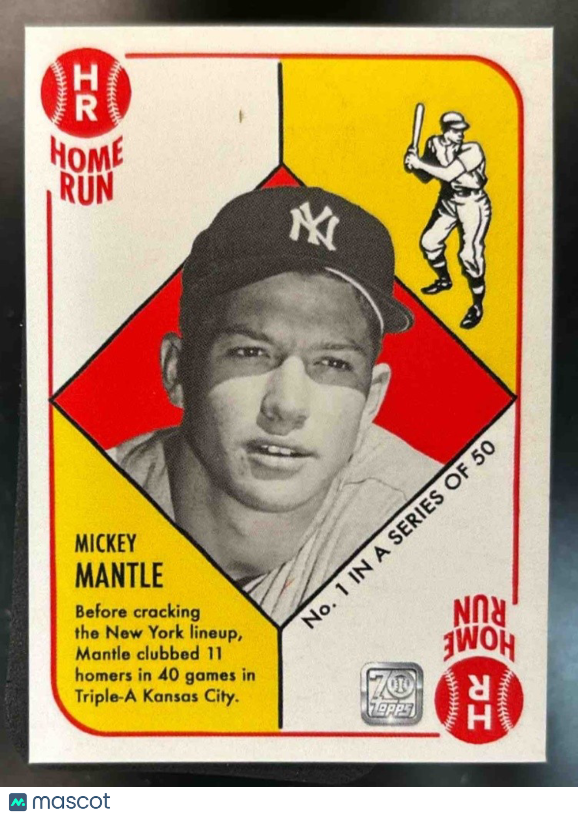2021 Topps x Mickey Mantle #1 New York Yankees