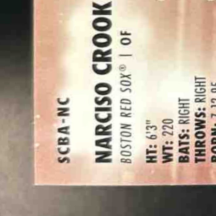 2023 Topps Stadium Club Narciso Crook Auto #SCBA-NC RC Boston Red Sox