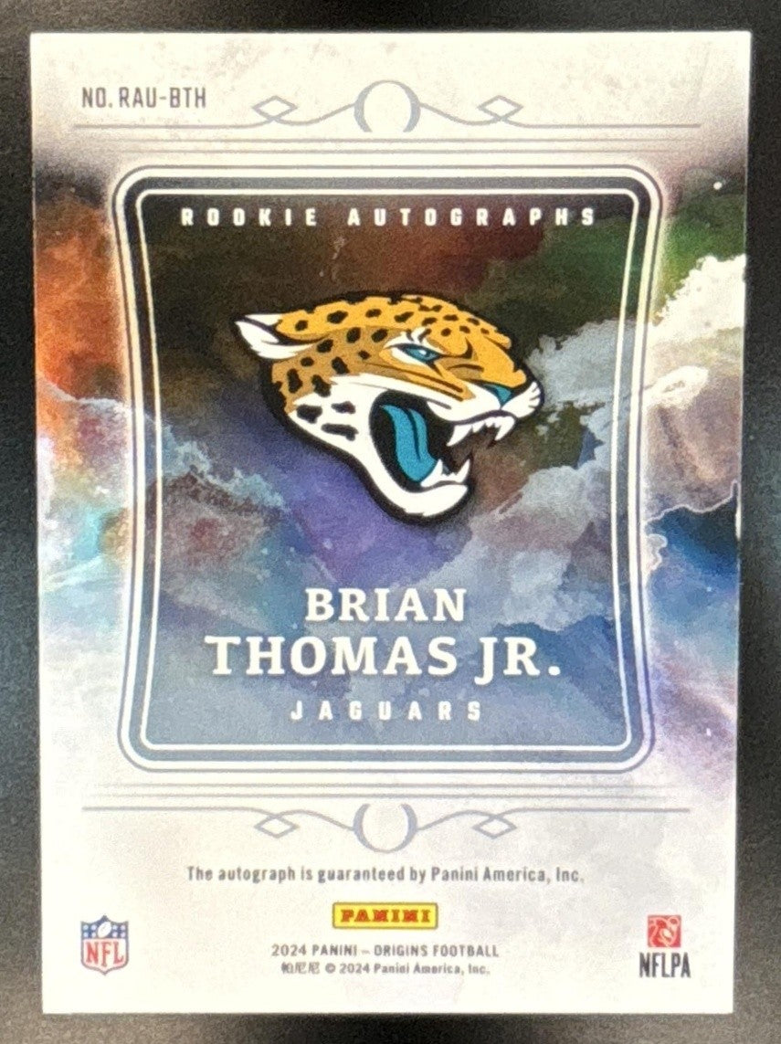 2024 Panini Origins Brian Thomas Jr. Rookie Auto Red /99 RC Jacksonville Jaguars