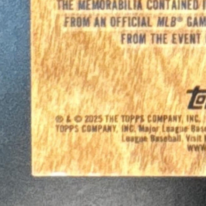 2025 Topps Update Torii Hunter Heavy Lumber Auto Relic MEM Minnesota Twins