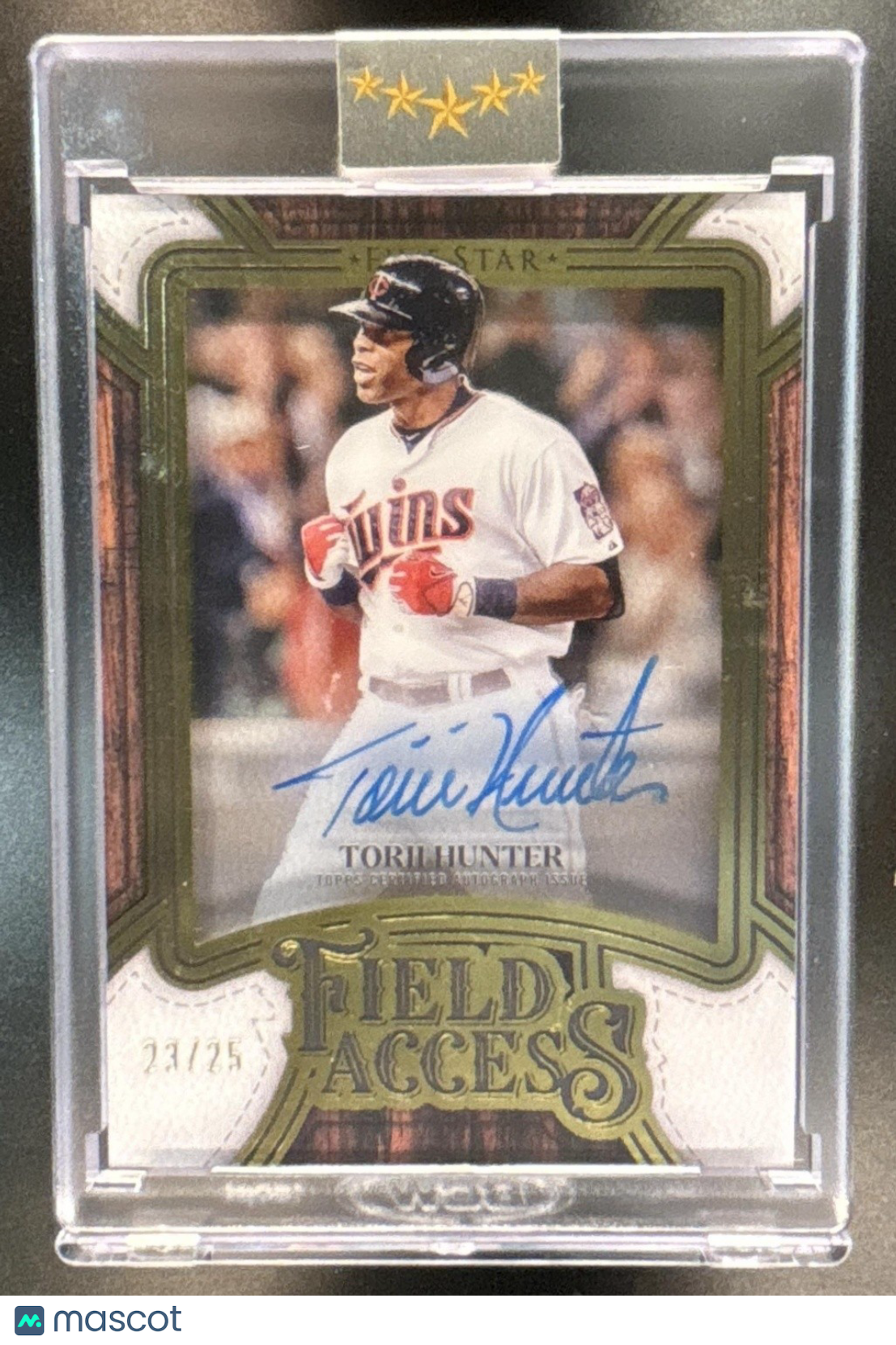 2025 Topps Five Star Torii Hunter Field Access Auto /25 Minnesota Twins