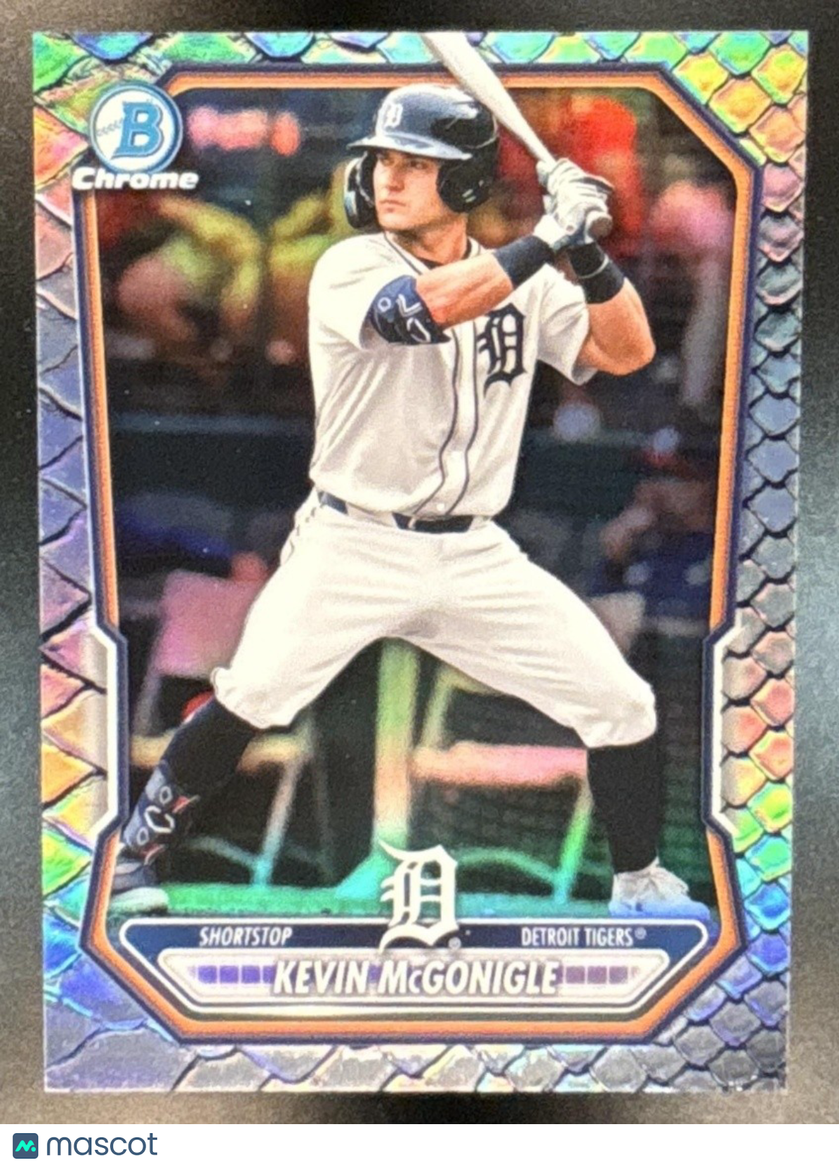 2026 Bowman Kevin McGonigle Chrome Prospects Reptilian Refractor #BCP-145 Tigers