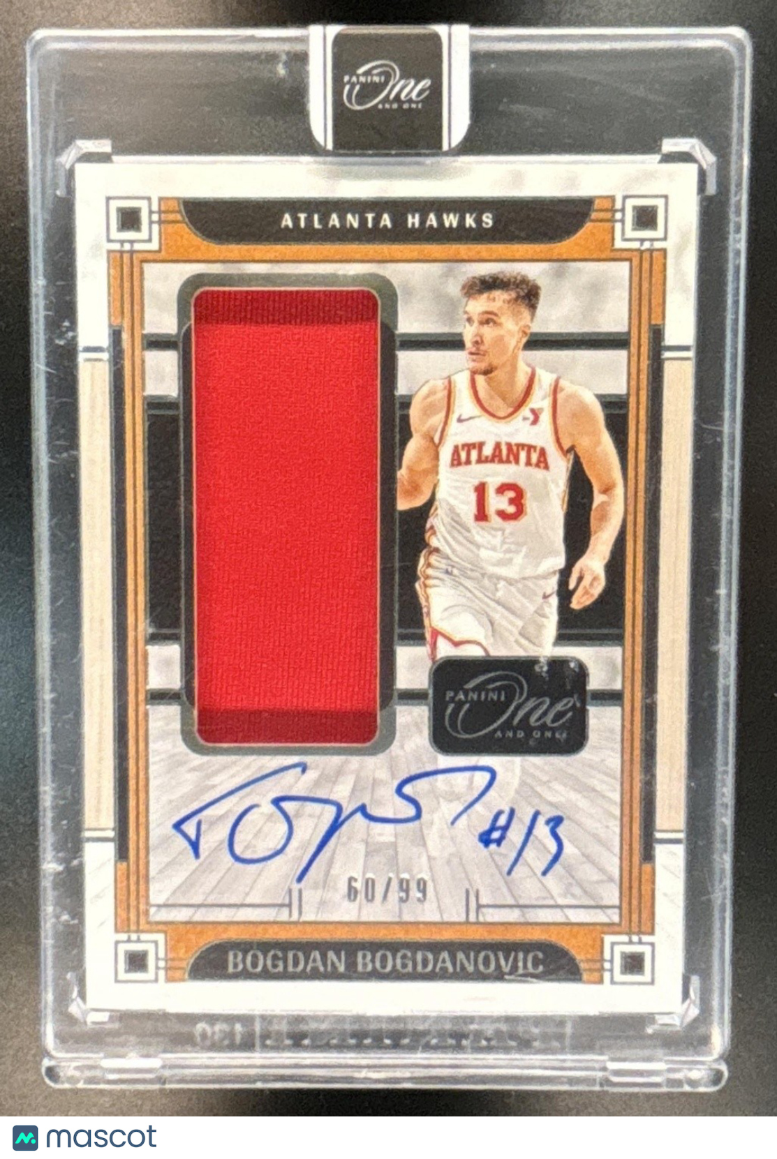 2023-24 Panini One and One Jumbo Patch Auto /99 Bofdan Bogdanovic Atlanta Hawks