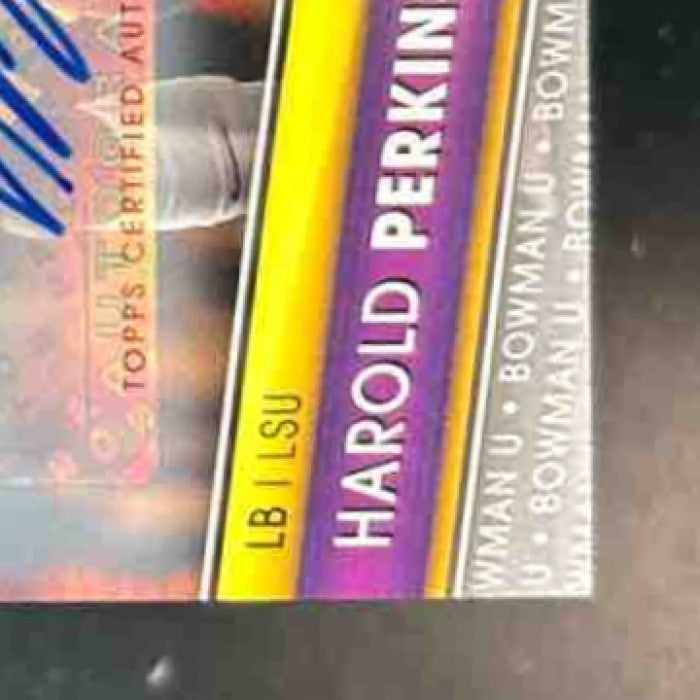 2023 Bowman University Chrome Harold Perkins Prospect Auto #41 LSU Tigers