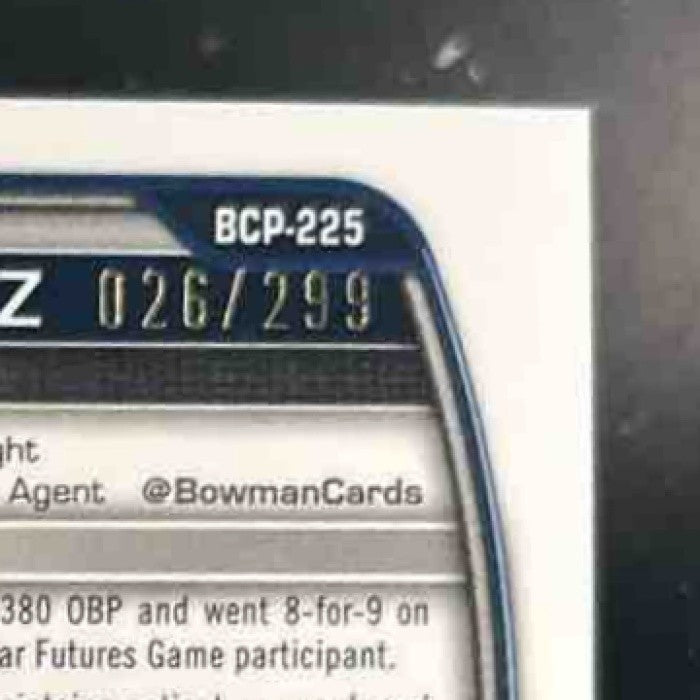 2023 Bowman Chrome Jasson Dominguez Prospects Speckle Refractor /299 Yankees