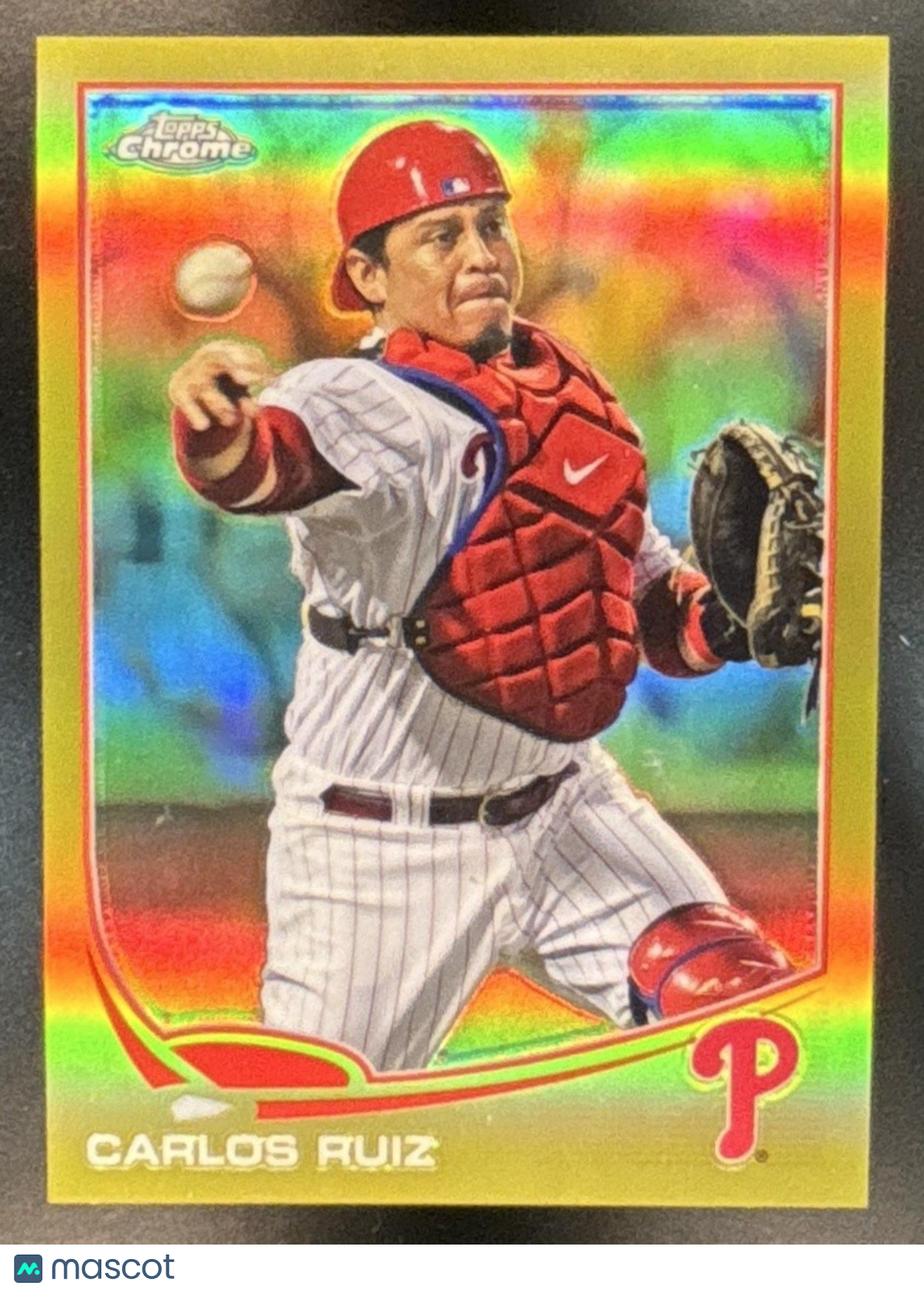 2013 Topps Chrome Carlos Ruiz Gold Refractor /50 #26 Philadelphia Phillies