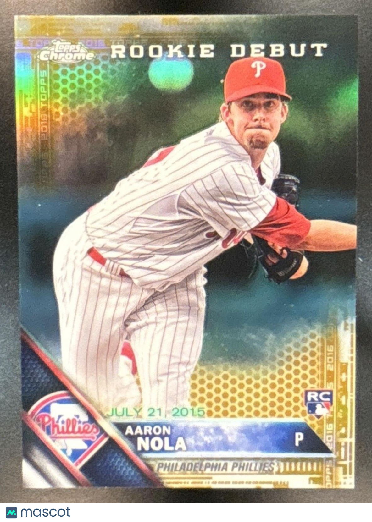2016 Topps Chrome Update Aaron Nola Gold /50 #HMT48 RC Philadelphia Phillies