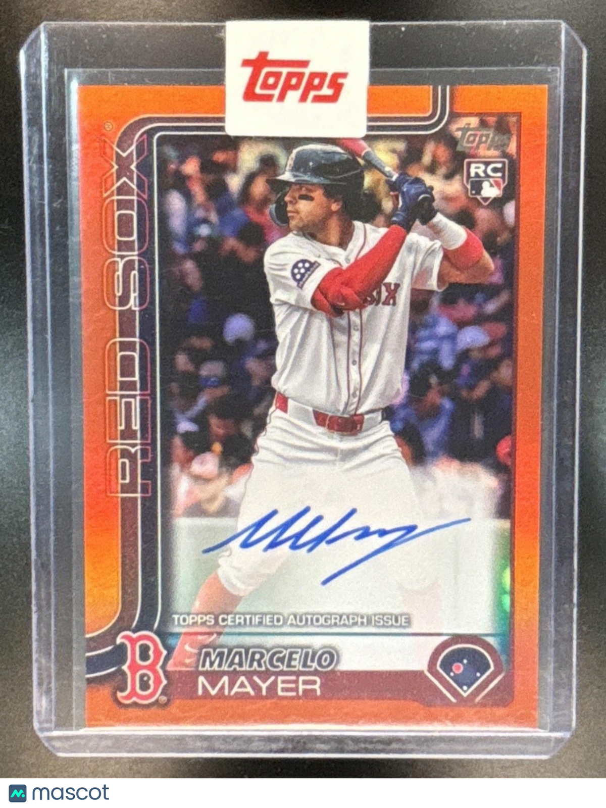 2025 Topps Update Marcelo Mayer Real One Auto Orange /25 #US105 RC Red Sox