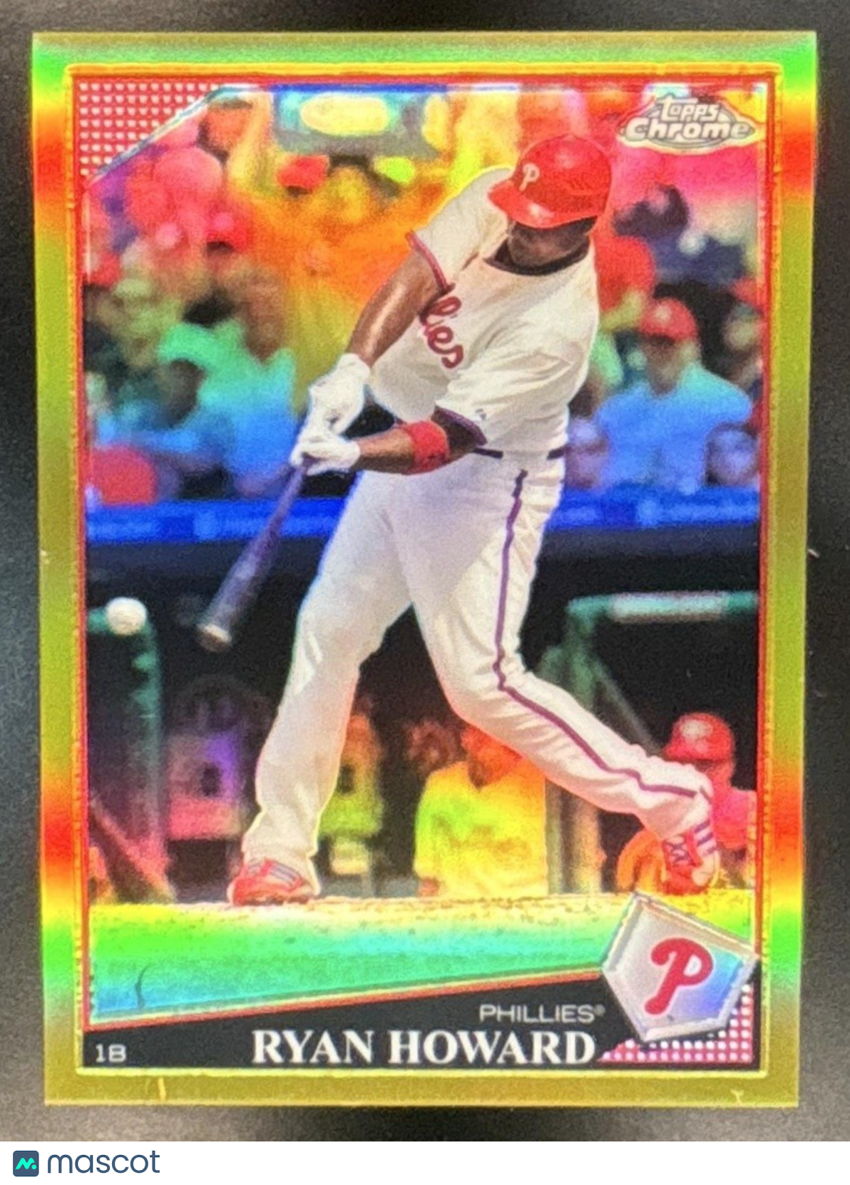 2009 Topps Chrome Ryan Howard Gold Refractor 1/50 #139 Philadelphia Phillies
