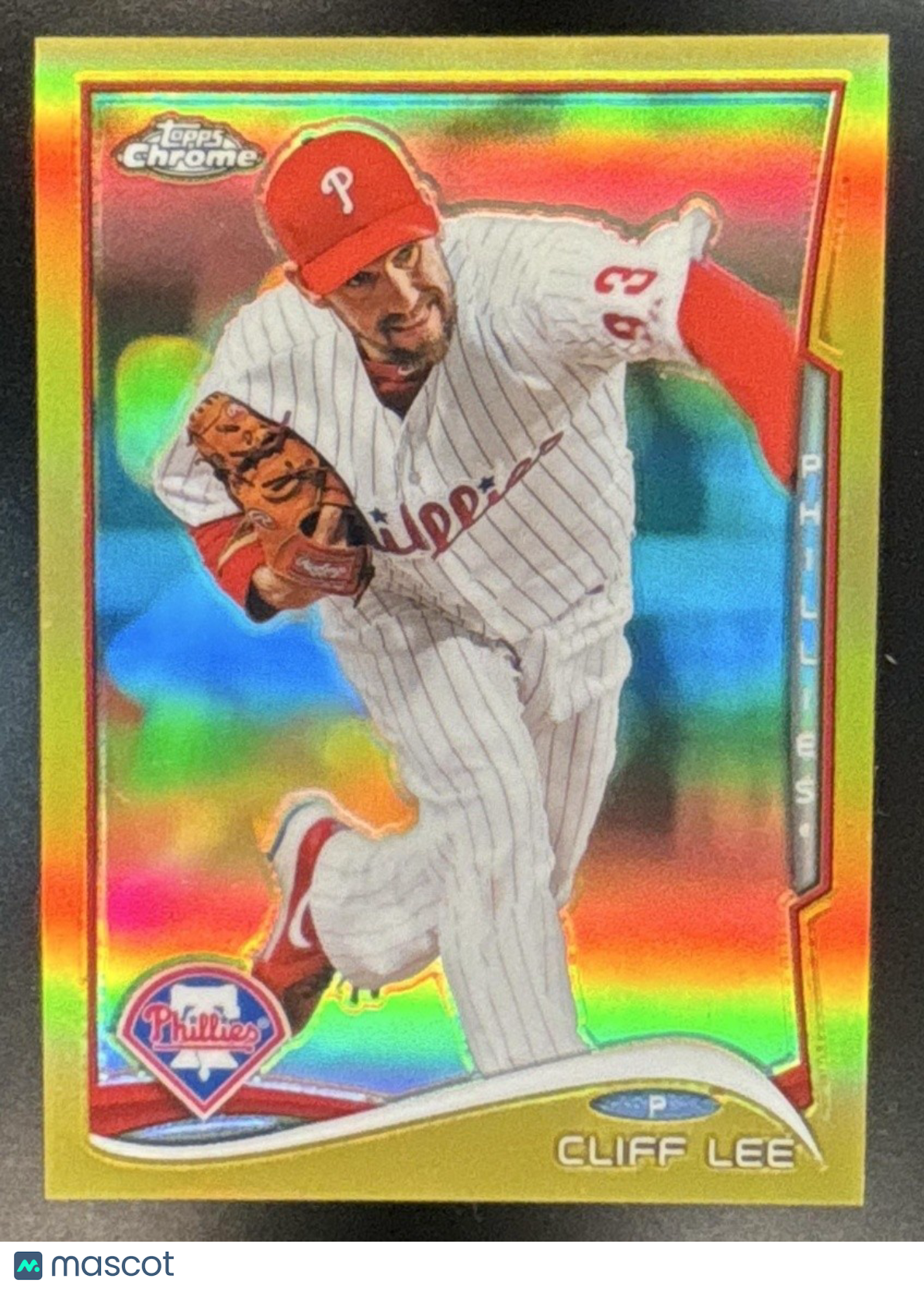 2014 Topps Chrome Cliff Lee Gold Refractor /50 #37 Philadelphia Phillies