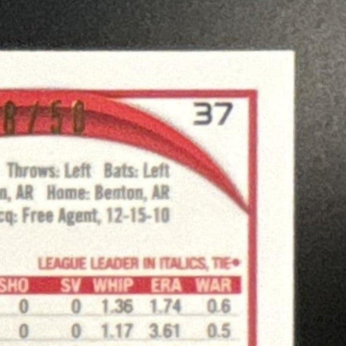 2014 Topps Chrome Cliff Lee Gold Refractor /50 #37 Philadelphia Phillies