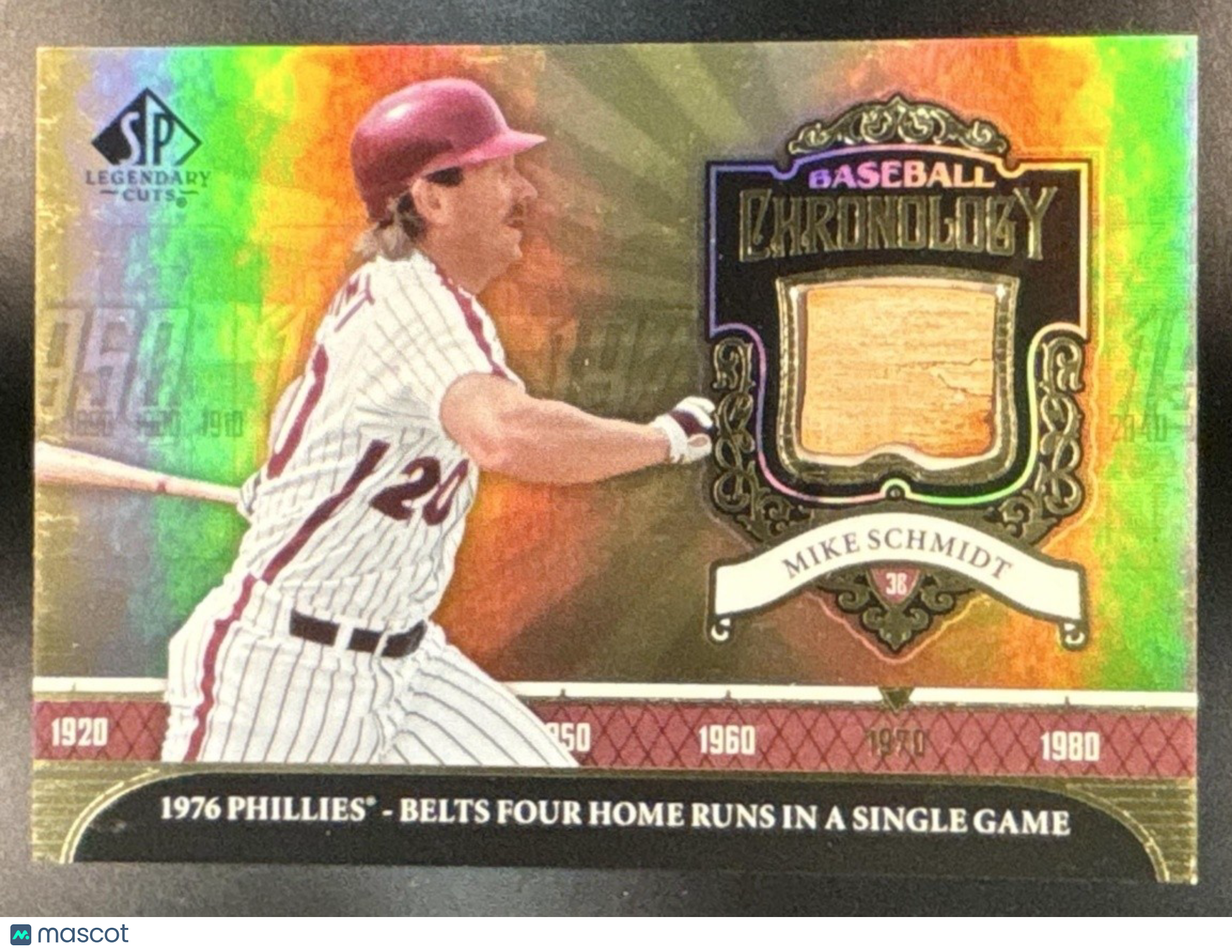 2006 SP Legendary Cuts Mike Schmidt Baseball Chronology Materials MEM Phillies