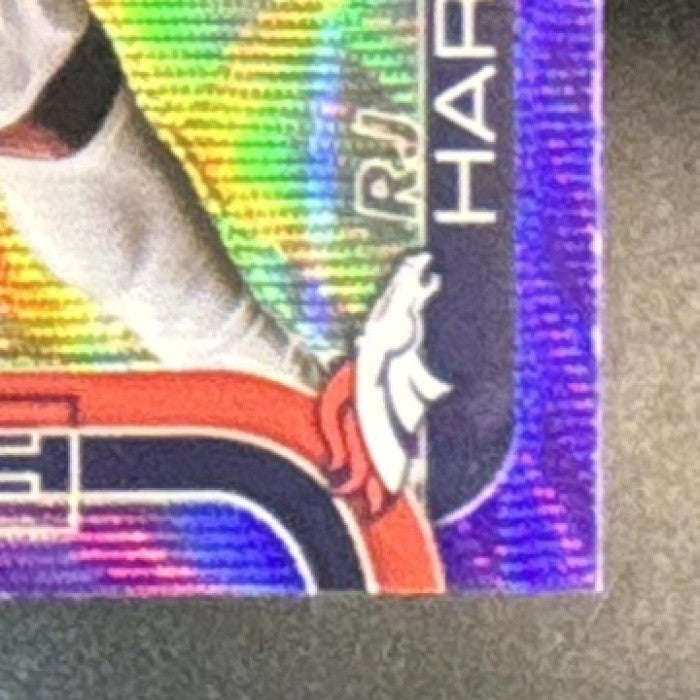 2025 Topps Chrome RJ Harvey Rookie Purple Wave /75 #330 RC Denver Broncos