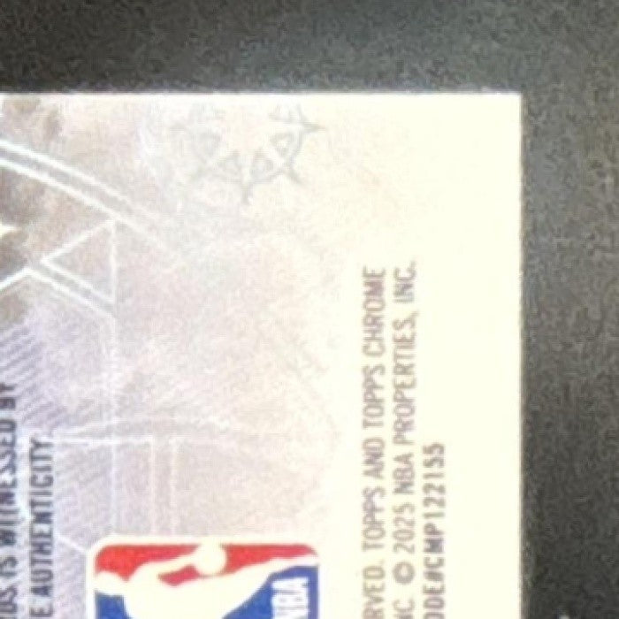 2025-26 Topps Chrome Metta World Peace Chromograph Orange Auto /25 Lakers