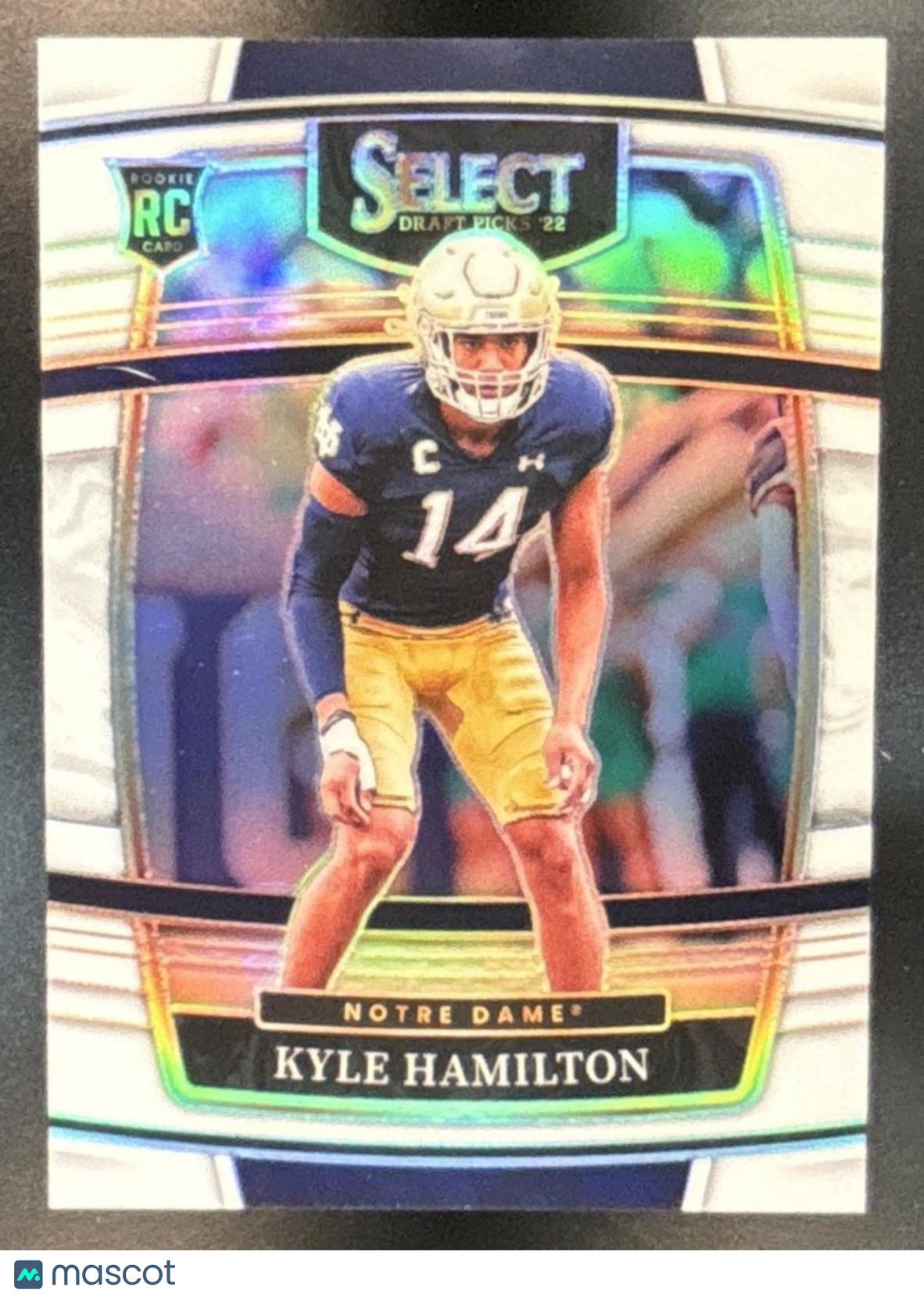 2022 Panini Select Draft Picks Kyle Hamilton White Prizm /35 #21 RC