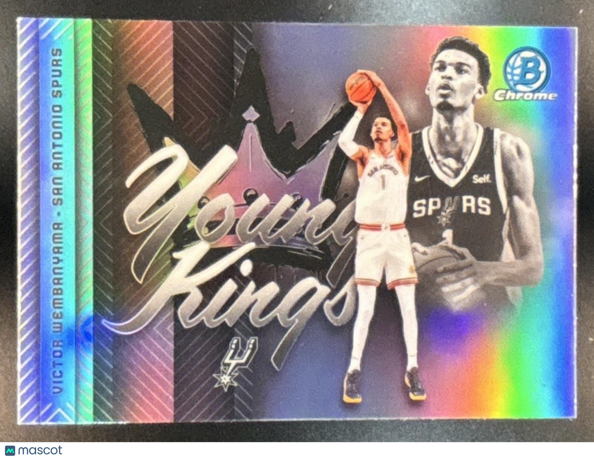 2025-26 Bowman Victor Wembanyama Chrome Young Kings Refractor San Antonio Spurs