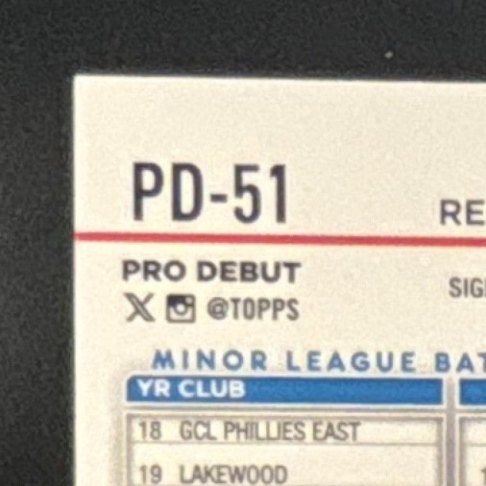 2024 Topps Pro Debut Carlos De La Cruz Auto #PD-51