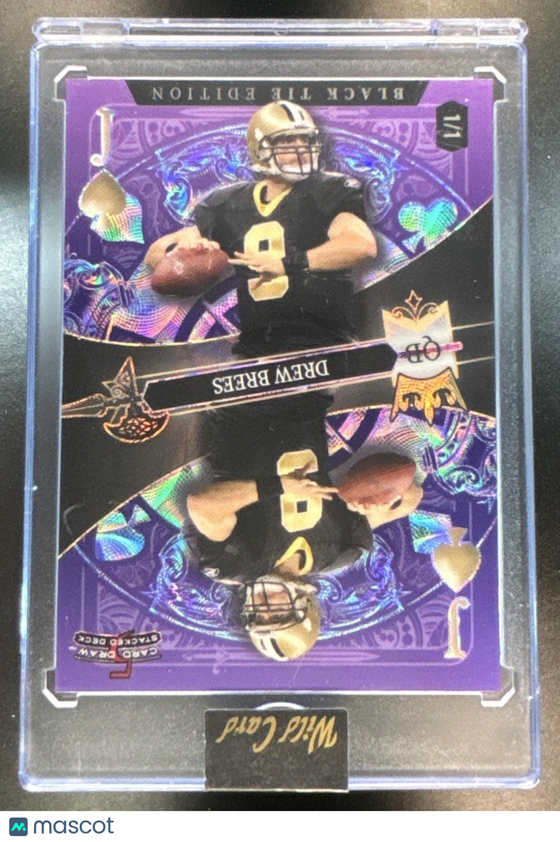 2026 Wild Card 5 Card Draw Stacked Deck Black Tie Edition Drew Brees 1/1