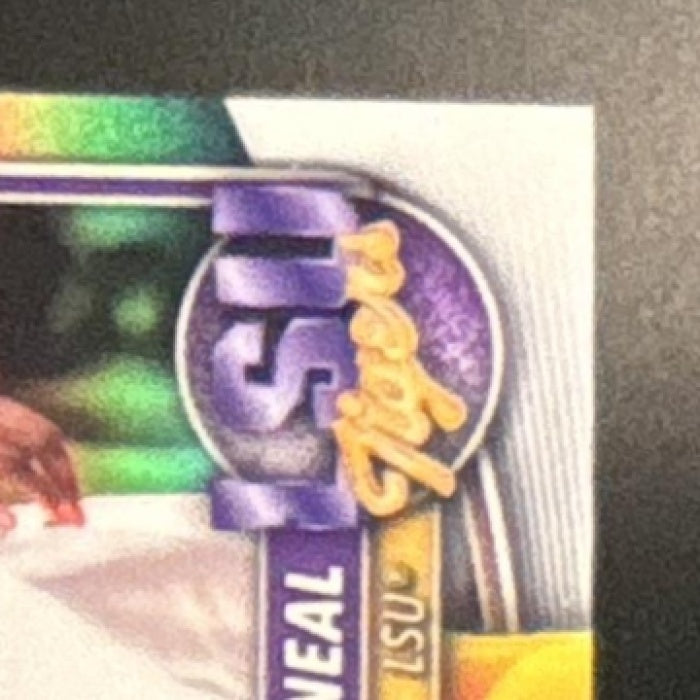 2025-26 Bowman Shaquille O'Neal Retrofractor Variation #RV-SA SP LSU Tigers