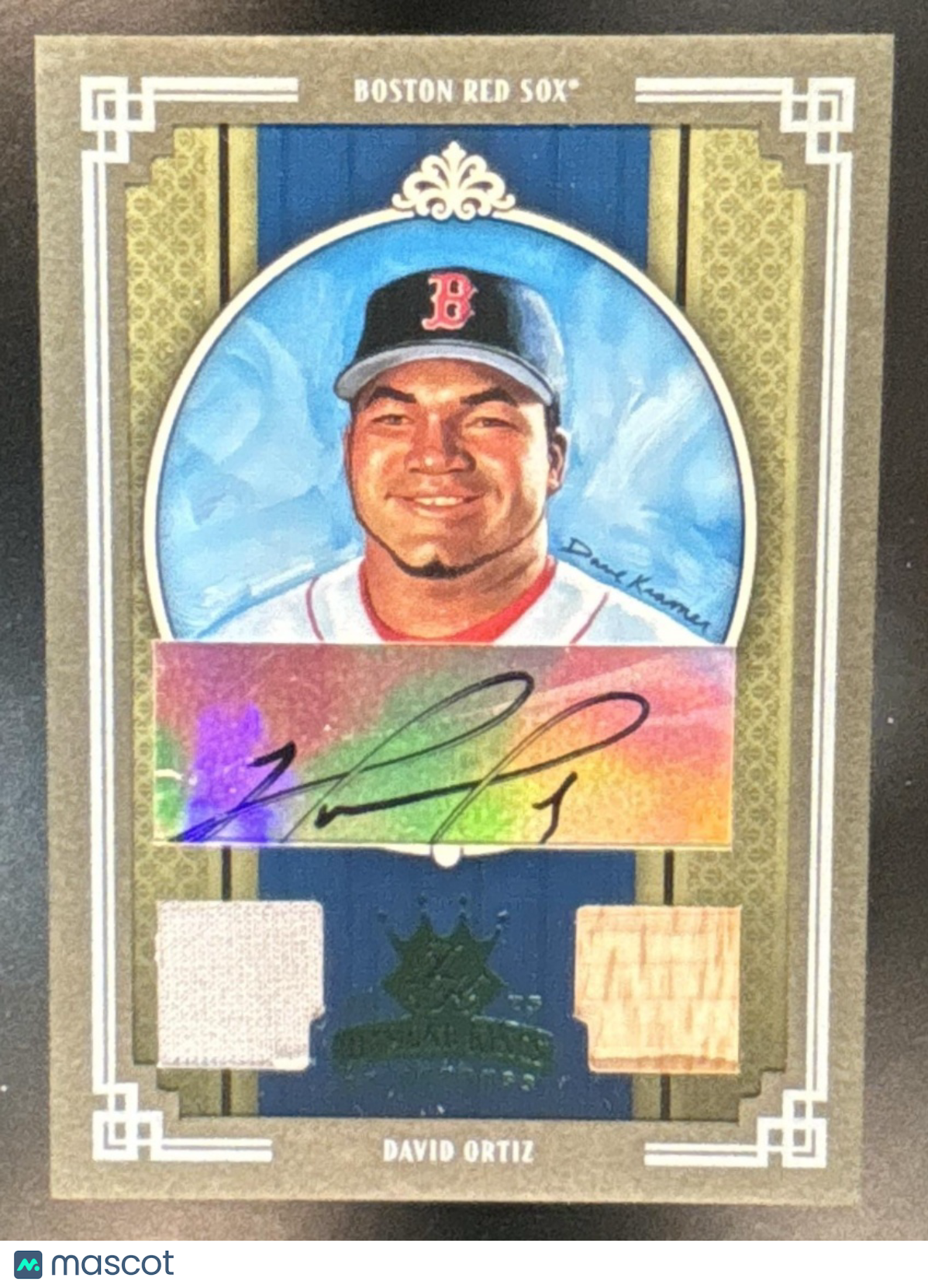 2005 Donruss Diamond Kings David Ortiz Signature Materials /25 MEM Auto Red Sox
