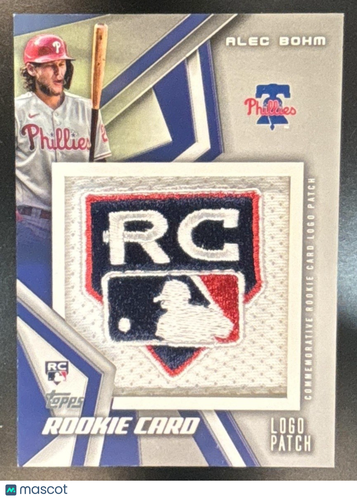 2021 Topps Alec Bohm Rookie Card Logo Manufactured Patch Relic RC Phillies